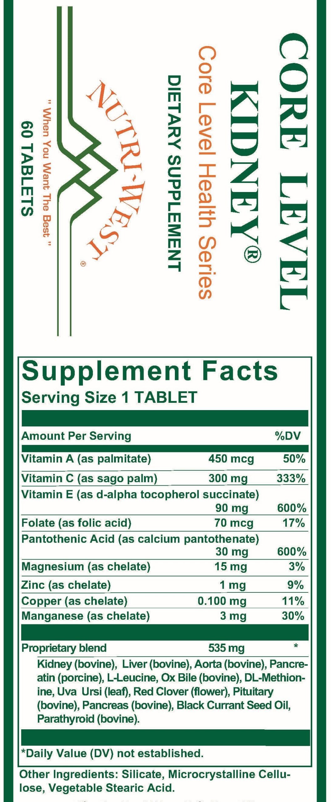 Core Level Kidney - Nutri West