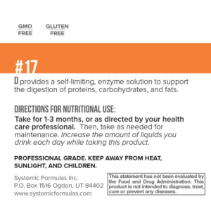 D – Digest – Systemic Formulas