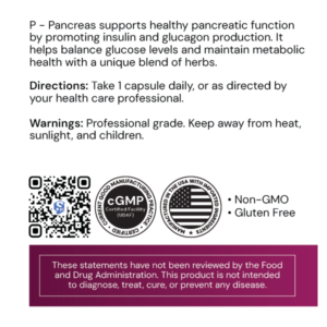 P - PANCREAS - SYSTEMIC FORMULAS