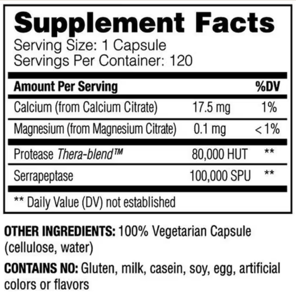 Serrapeptase Pro 120s