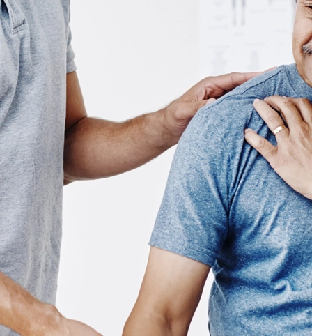 Someone undergoing physio.